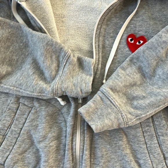 Comme Des Garsons Play Zip-up Hoodie, Size Small - Picture 4 of 5